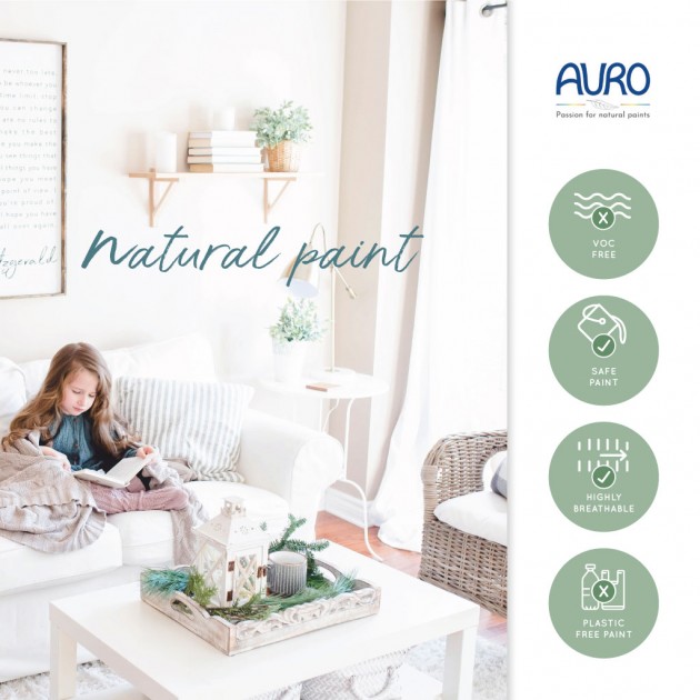 Natural Wall Paint - Premium Wall & Ceiling Emulsion - Auro 555, colour ...