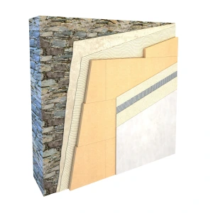 Gutex Thermoroom system to a solid stone wall Gutex Thermoroom system to a solid stone wall