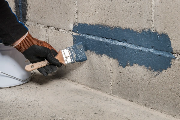 Sealing cracks and gaps in block wall with Visconn Fibre Black Sealing cracks and gaps in block wall with Visconn Fibre Black
