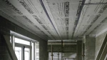 Constivap 2.3 Plus installed over timber ceiling joists and overlaps sealed with Compego airtight tape Constivap 2.3 Plus installed over timber ceiling joists and overlaps sealed with Compego airtight tape